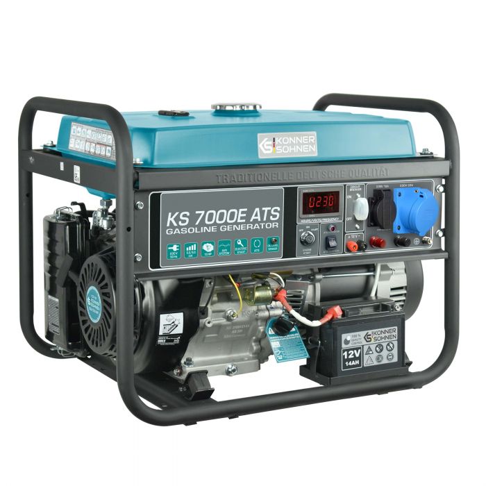 Генератор бензиновий Konner&Sohnen KS 7000E ATS, 230В, 5.5кВт, АВР(ATS), електростартер, 76.8кг