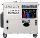 Генератор дизельний Konner&Sohnen KS 9200HDES-1/3 ATSR (EURO V),230/400В,6.5/6.0кВт,7.5/7.0кВт,1/3Фази, АВР(ATS), електростартер, 168кг