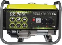 Генератор бензиновий Konner&Sohnen Basic KSB 2800A, 230В, 2.8кВт, ручний стартер, 36.2кг