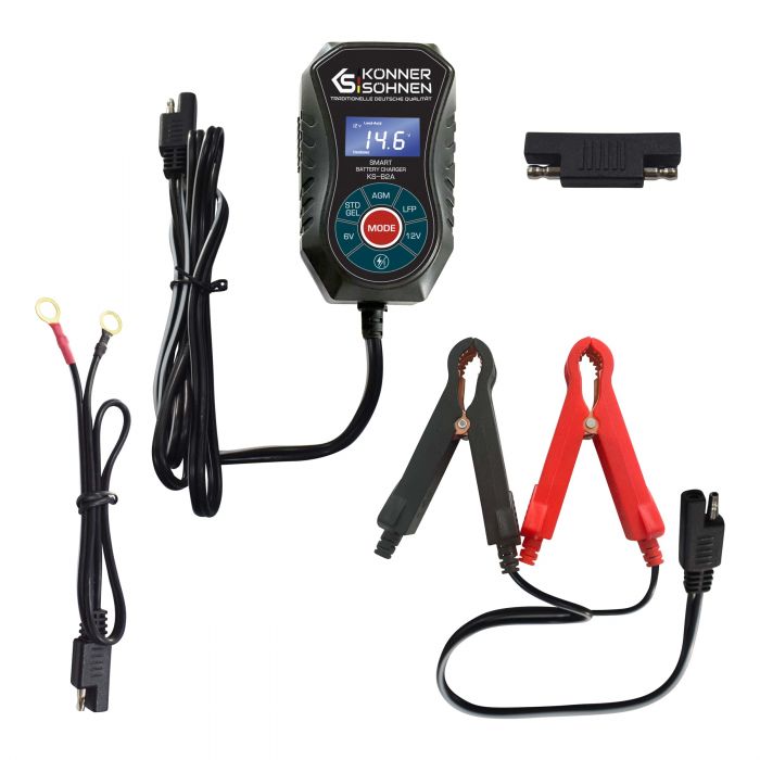 Зарядний пристрій Auto Welle KS-B2A з роз'ємом SAE, 230В, 6/12/12,8В, 2А