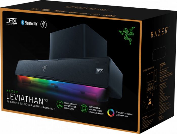 Акустична система Razer Leviathan V2 7.1 USB-A/BT RGB, чорний