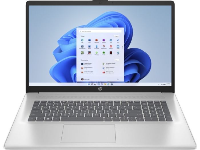 Ноутбук HP 17-cp3000ua 17.3" FHD IPS AG, AMD R7-7730U, 16GB, F1024GB, UMA, Win11, сріблястий