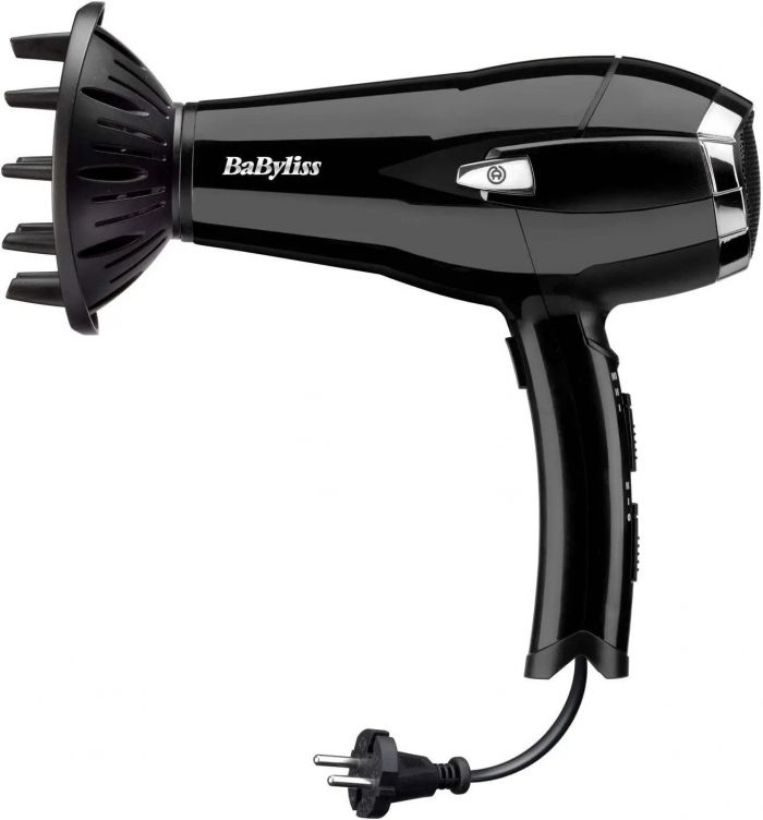 Фен Babyliss, 2000Вт, 3 режими, іоніз-я, хол. обдув, змотка шнура, чорний