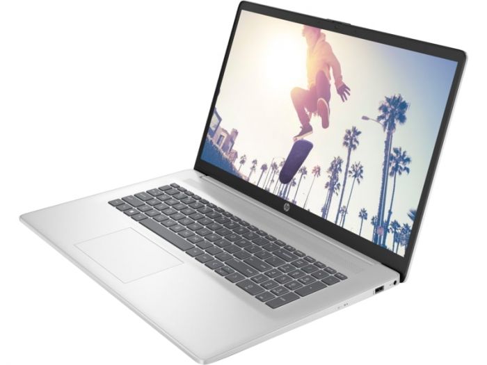 Ноутбук HP 17-cn3017ua 17.3" FHD IPS AG,Intel i7-1355U, 16GB, F1024GB, UMA, DOS, сріблястий