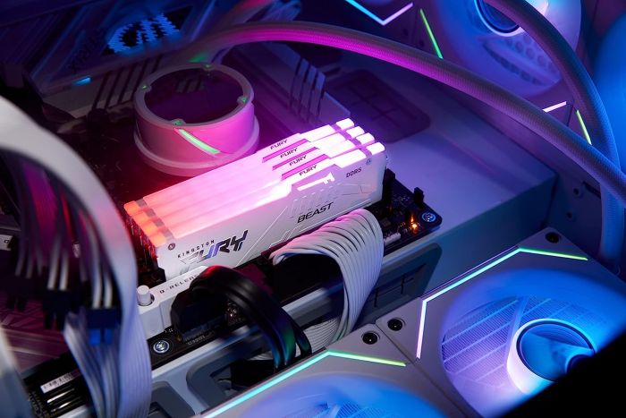 Пам'ять ПК Kingston DDR5 32GB 6000 FURY Beast Білий RGB XMP