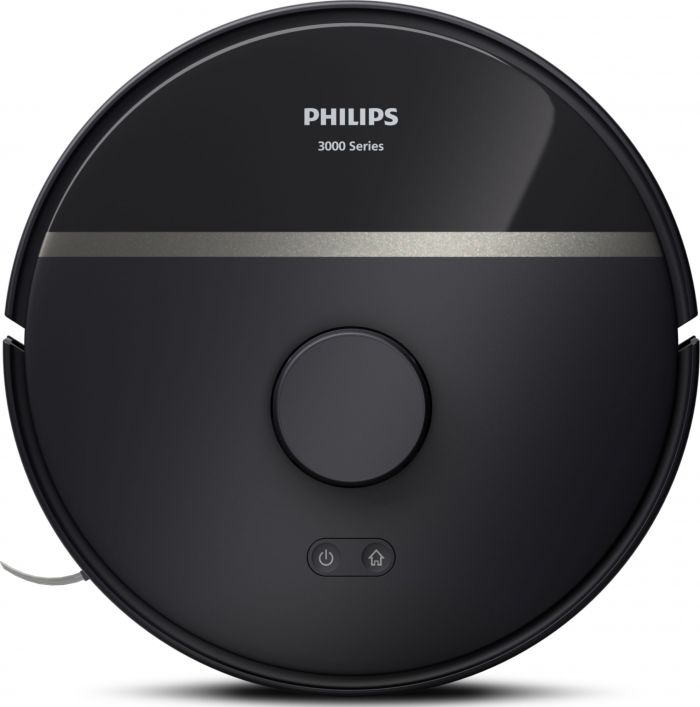 Робот-пилосос Philips Series 3000, h=34см, вологе прибирання, конт пил -0.35л, вода -0.3л, автон. робота до 200хв, НЕРА 11, чорний