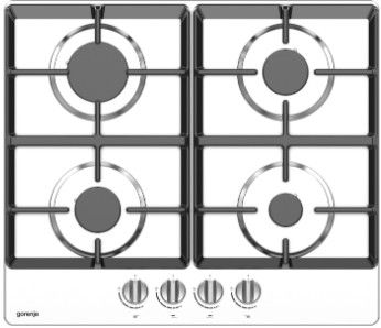 Варильна поверхня Gorenje газова, 60см, чавун, газконтроль, нерж 