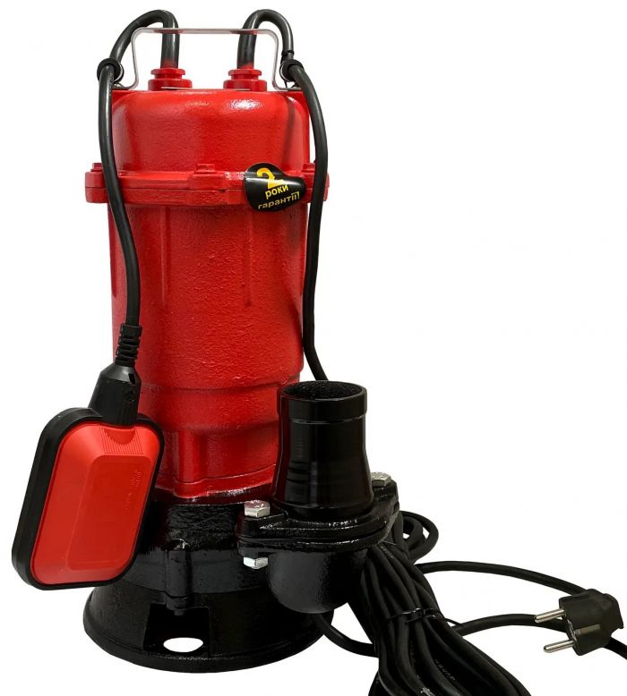 Насос фекальний Optima WQD 8-12 8000л•год, висота 12м, глибина 5м, кабель 12м, 0.9кВт, 13.7кг