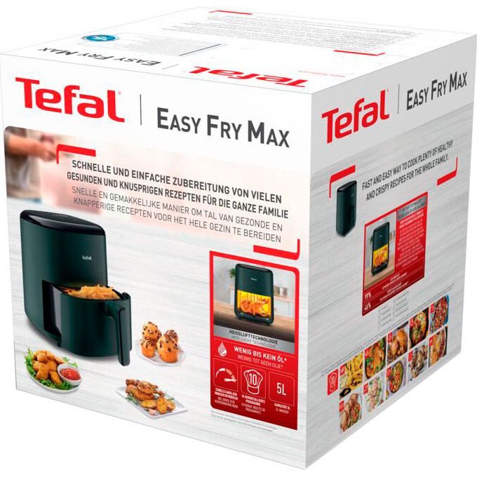 Мультипіч Tefal Easy Fry Max, 1500Вт, чаша-5л, сенсорне керув., 10 програм, пластик, чорний