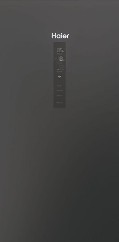 Холодильник Haier багатодверний, 200.6x70х67.5, холод.відд.-343л, мороз.відд.-140л, 3дв., А++, NF, інв., дисплей, зона нульова, чорний