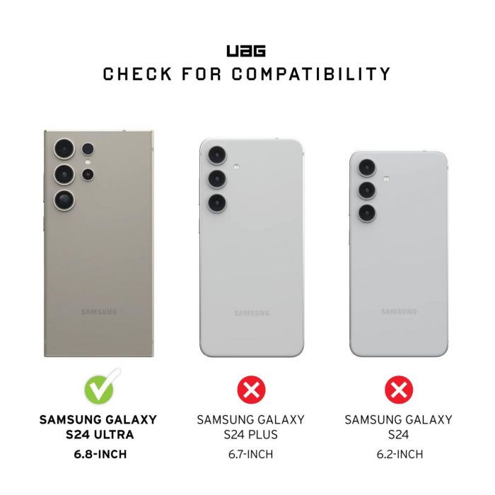 Чохол UAG для Samsung Galaxy S24 Ultra, Pathfinder Clear Pro, Ice
