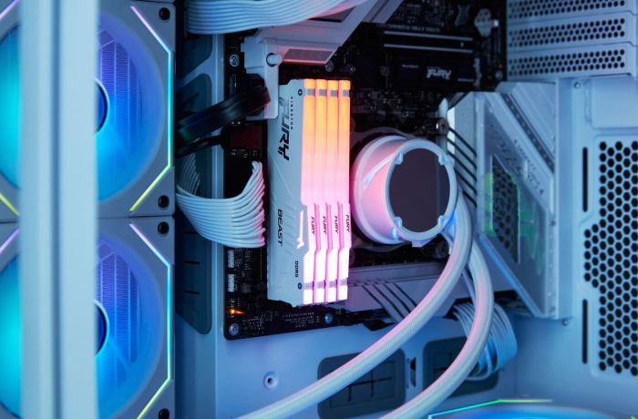 Пам'ять ПК Kingston DDR5 32GB 5600 FURY Beast  RGB EXPO Білий