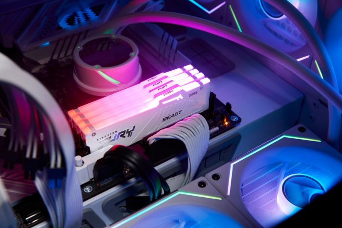 Пам'ять ПК Kingston DDR5 32GB 5600 FURY Beast  RGB EXPO Білий
