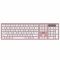 Клавіатура ножнична 2E KS270 105key, WL/BT, EN/UK, рожево-білий