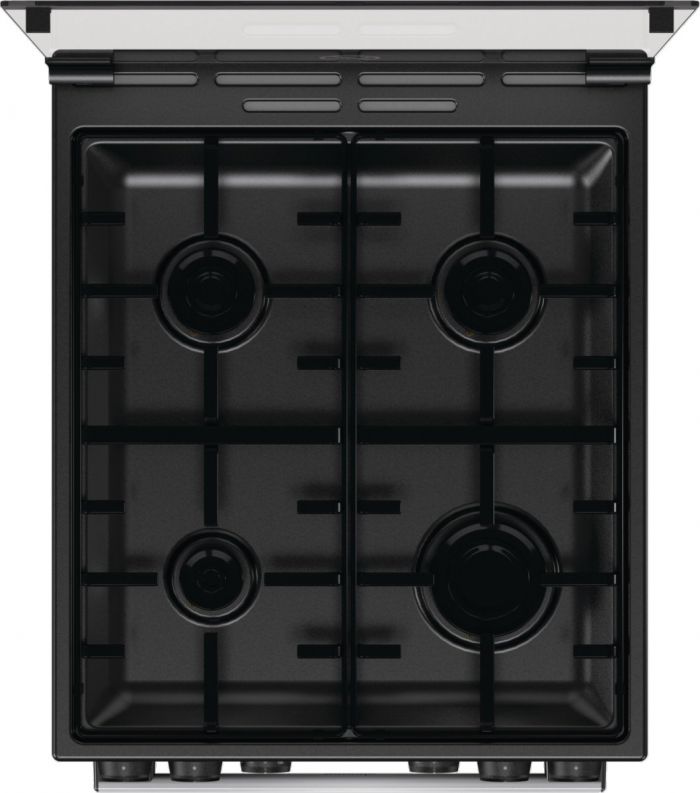 Плита Gorenje комбінована, 70л, 50x60см, дисплей, IconLed, емальовані, сірий