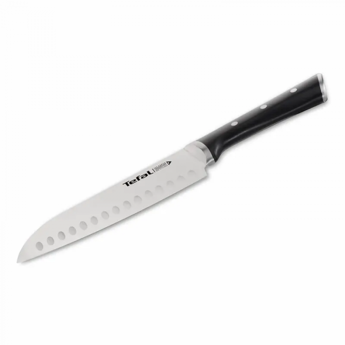 Набір ножів Tefal Ice Force, дерев'яна колода, 7шт, дерево, пластик, нержавіюча сталь, чорний