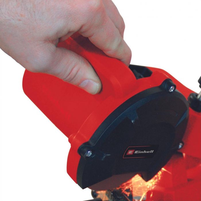 Верстат для заточування ланцюгів Einhell GC-CS 85 E Set, 85Вт, розмір диска 108мм, 5800об/хв, додатковий диск для заточування, 1.89кг