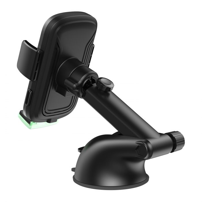 Автомобільний тримач смартфона 2Е автоматичний/бездротова зарядка, 2хUSB 60Вт