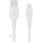 Кабель заряджання/синхронізації Belkin USB-A > Lightning, 2м, силіконовий з кліпсою, білий