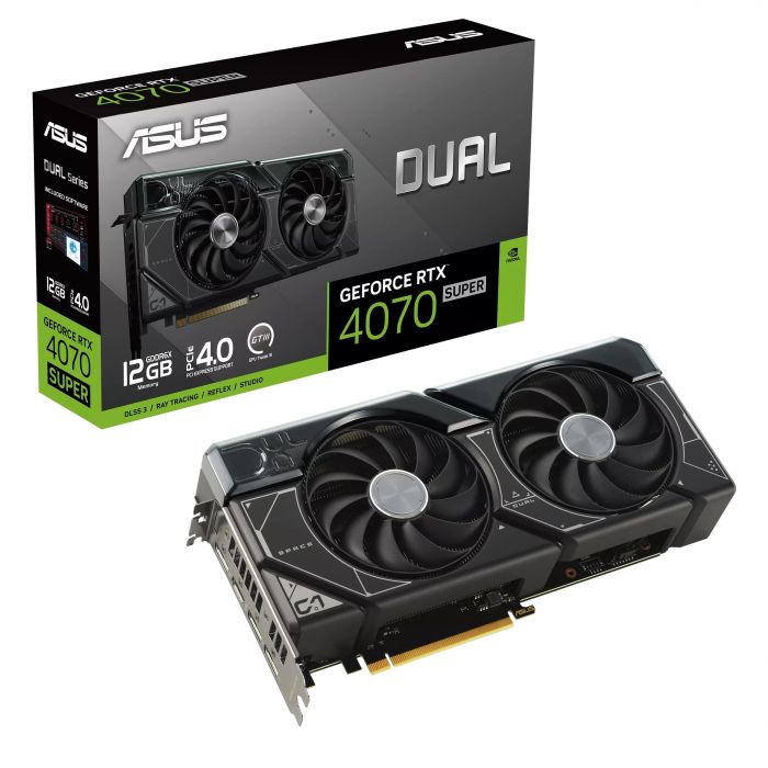 Відеокарта ASUS GeForce RTX 4070 SUPER 12GB GDDR6X EVO DUAL-RTX4070S-12G-EVO