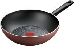 Сковорода ВОК Tefal Resource, 28см, алюміній, бакеліт, коричневий
