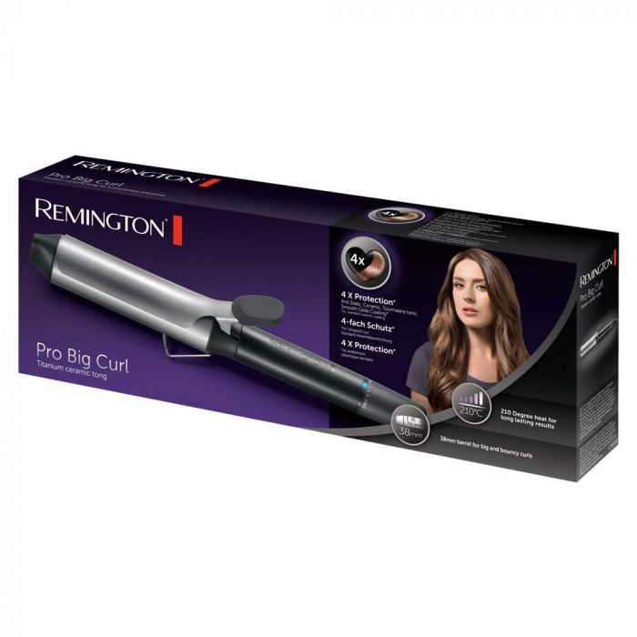 Плойка Remington Pro Big Curl, 56Вт, темп.режимів-8, D-38mm, 140-210С, кераміка, чорний
