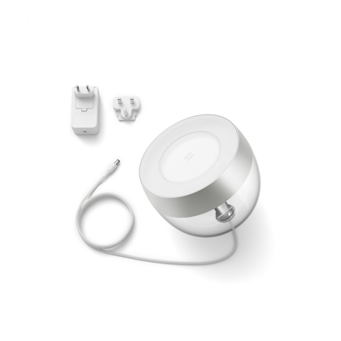 Настільний світильник розумний Philips Hue Iris, 2000K-6500K, RGB, ZigBee, Bluetooth, димування, срібний