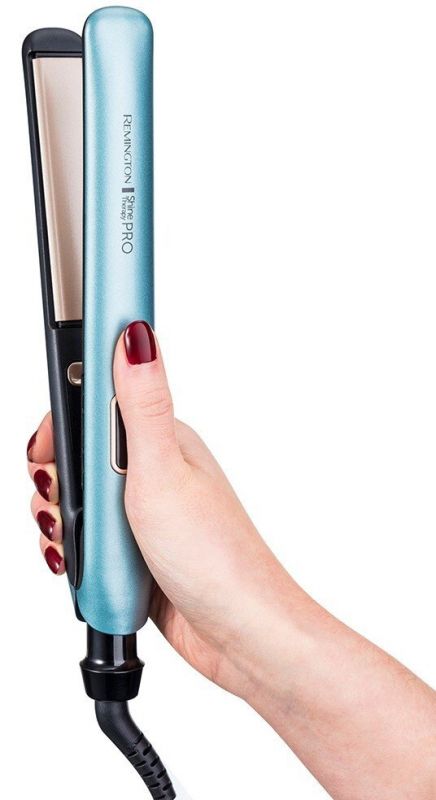 Випрямляч Remington Shine Therapy PRO, 54Вт, темп.режимів-9, 150-230С, дисплей, іонізація, кераміка, блакитний
