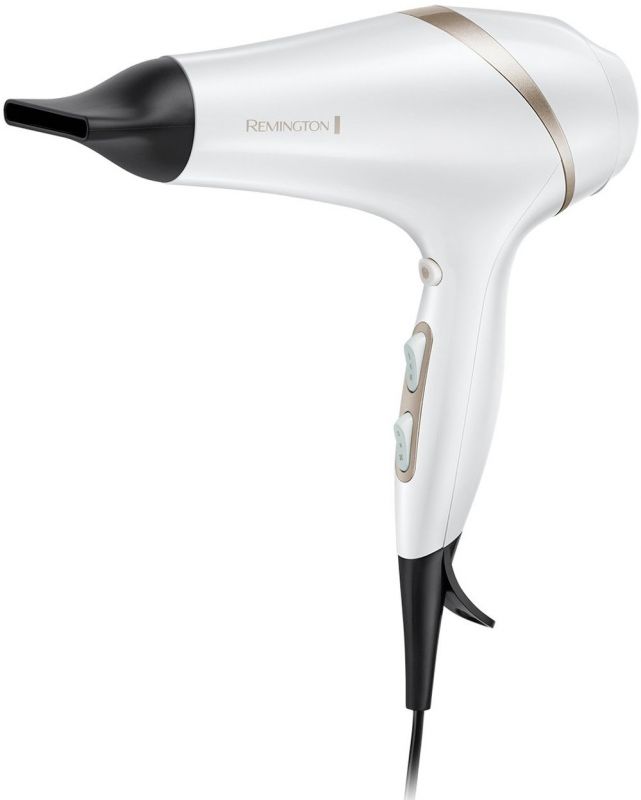 Фен Remington HydraLuxe, 2300Вт, 3 режими, дифузор, іоніз-я, хол. обдув, білий