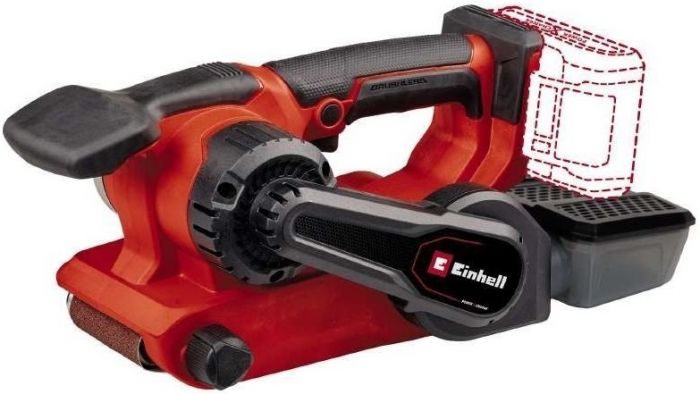 Шліфмашина стрічкова акумуляторна Einhell TP-BS 18/457LI BL - Solo, PXC, 18В, 120-250м•хв, стрічка 457х75мм, безщіткова, 2.58кг, без АКБ і ЗП