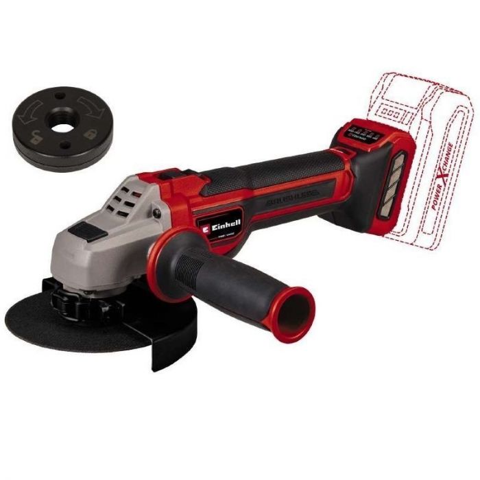 Шліфмашина кутова акумуляторна Einhell TP-AG 18/125 CE QLI - Solo PXC 125мм 18В 3000-10500об·хв постійні оберти 1.7кг без АКБ та ЗП