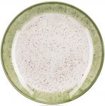 Тарілка десертна Ardesto Siena, 19см, порцеляна, біло-зелений