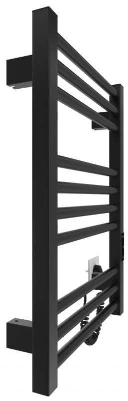 Рушникосушка Hygge Family електрична Derby, 570х430х80мм, таймер-регулятор, сталь, чорний матовий