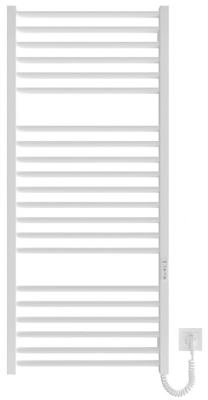 Рушникосушка Hygge Family електрична Derby, 1170х530х80мм, таймер-регулятор, сталь, білий матовий