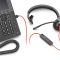 Гарнітура комп'ютерна моно On-ear Poly Blackwire 3310-M, USB-A, USB-C, всеспрямований, Microsoft Teams, чорний