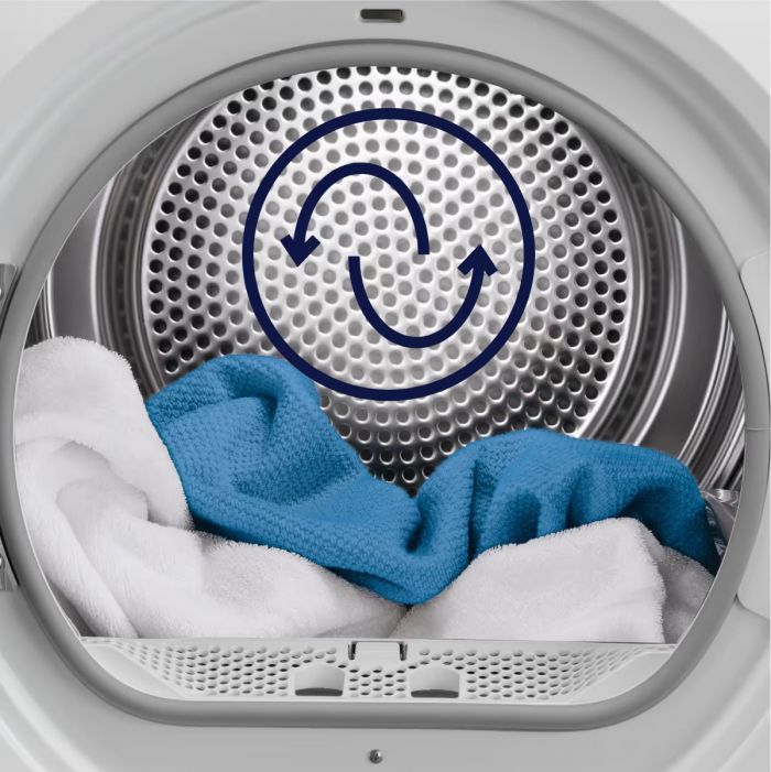 Сушильна машина Electrolux тепловий насос, 9кг, A+++, 64см, дисплей, білий