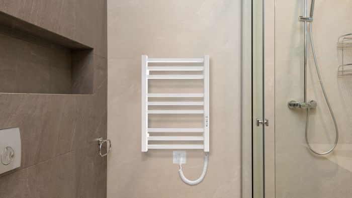 Рушникосушка Hygge Family електрична London, 570х430х80мм, таймер-регулятор, сталь, білий матовий