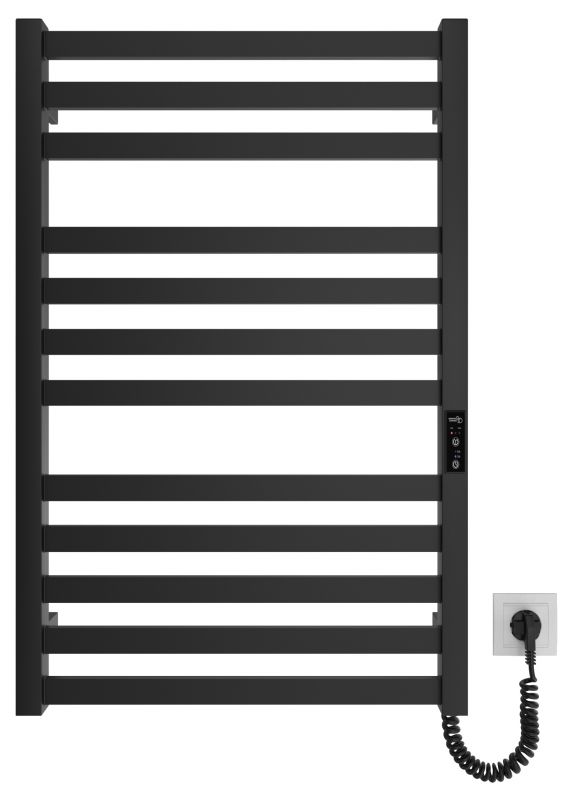 Рушникосушка Hygge Family електрична Oxford, 770х530х80мм, таймер-регулятор, сталь, чорний матовий