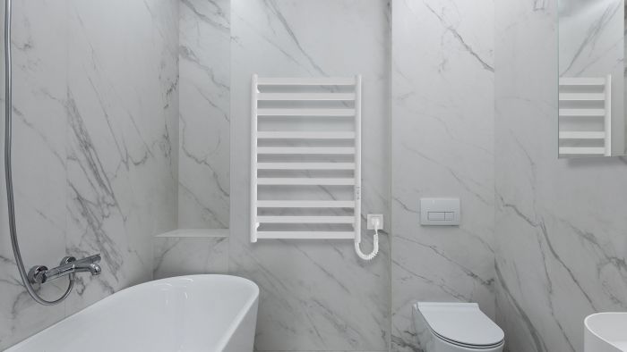 Рушникосушка Hygge Family електрична York, 770х530х80мм, таймер-регулятор, сталь, білий матовий