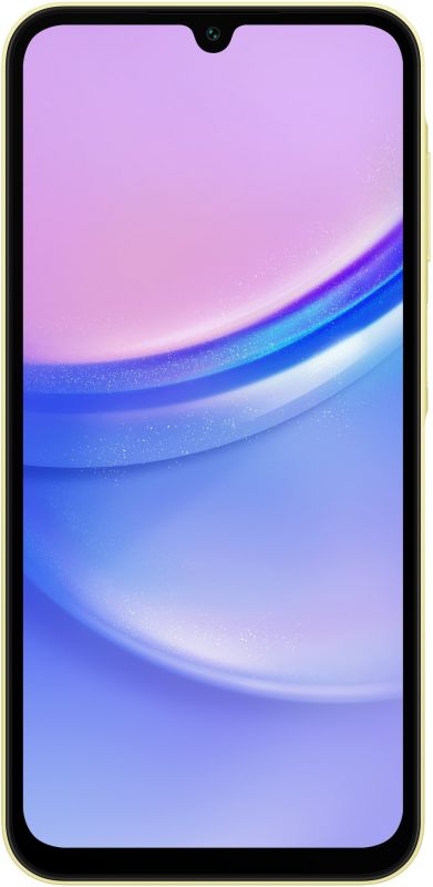 Смартфон Samsung Galaxy A15 (A155) 6.5" 8/256ГБ, 2SIM, 5000мА•год, жовтий
