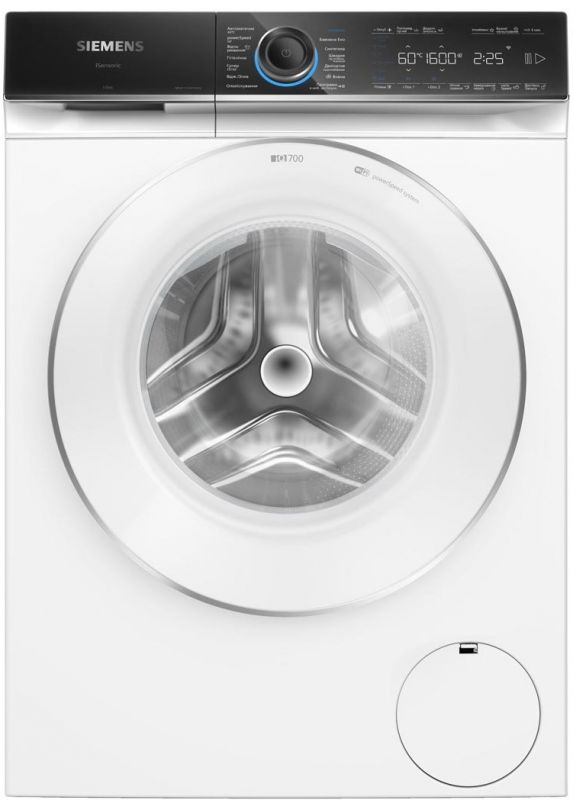 Пральна машина Siemens фронтальна, 10кг, 1600, A+++, 60см, дисплей, Home Connect, I-Dos, білий