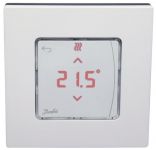 Терморегулятор Danfoss Icon2 RT, Display, +5...35 °C, програмований, дротовий, накладний, 24В, білий