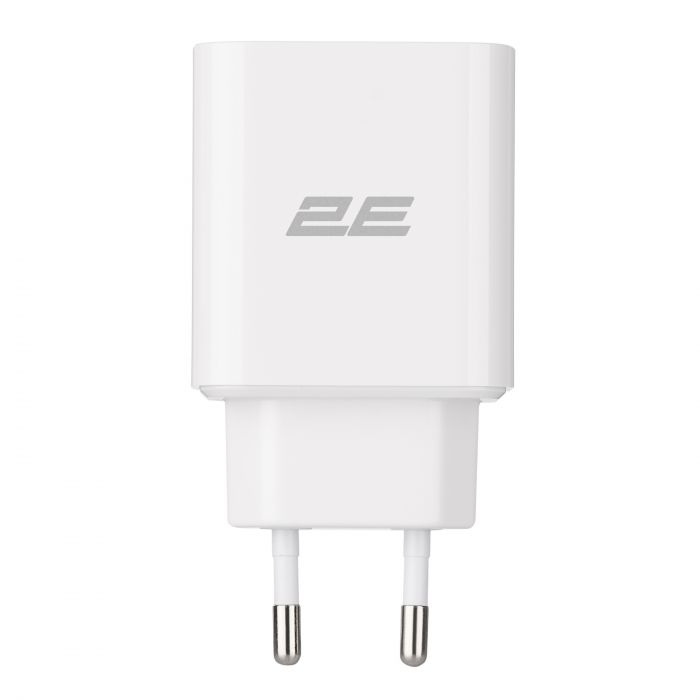 Зарядний пристрій мережевий 2E 20Вт USB-C PD, білий