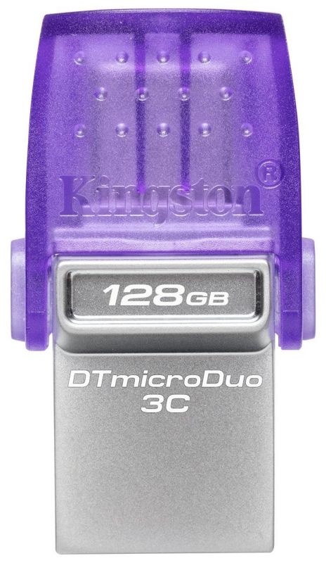 Накопичувач Kingston  128GB USB 3.2 Type-A Gen1 + Type-C DT microDuo 3C R200MB/s
