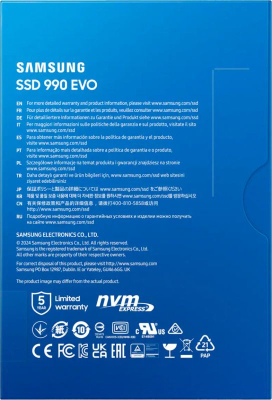 Накопичувач SSD Samsung M.2 1TB PCIe 4.0 990EVO