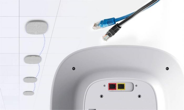 Спікерфон стельовий AVer FONE700, 3 x Uni-Mic, 18 x Omni-Mic, радіус дії 3,5 м, радіус аудіотрекінгу 2,5 м, динамік 1 х 10 W, білий