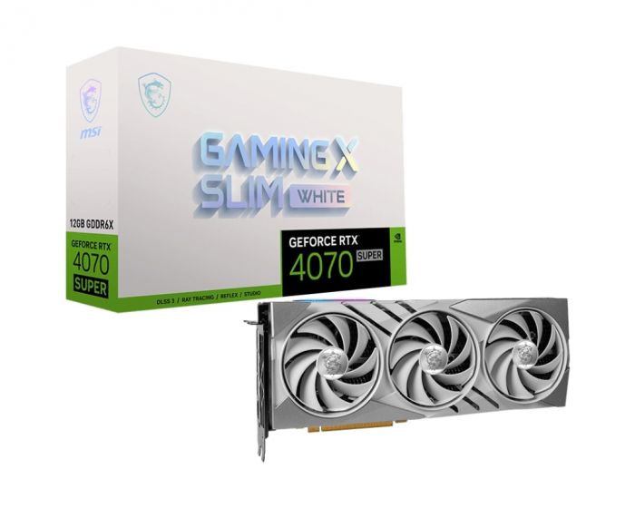 Відеокарта MSI GeForce RTX 4070 SUPER 12GB GDDR6X GAMING X SLIM WHITE