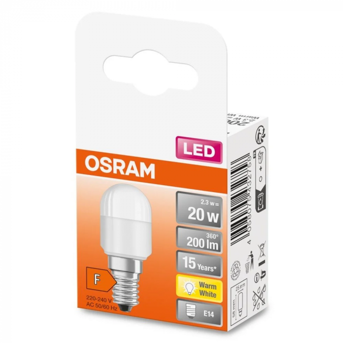 Лампа OSRAM LED E14 2.3Вт 2700К 200Лм T26