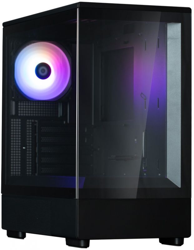 Корпус Zalman P10 без БП, 1xUSB3.0, 1xUSBType-C, 1x120мм ARGB, VGA 384мм, LCS ready, TG Side Panel, mATX, чорний