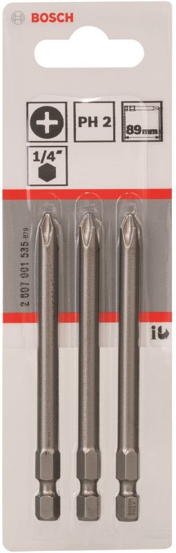 Біти Bosch Extra-Hart PH2, 89мм, 3шт